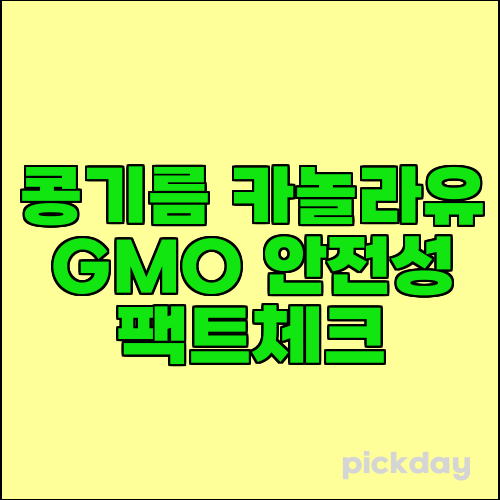 콩기름 카놀라유 GMO 안전성 팩트체크