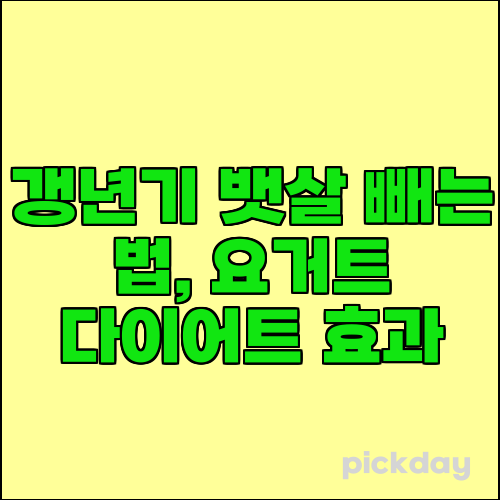 갱년기 뱃살 빼는 법, 요거트 다이어트 효과